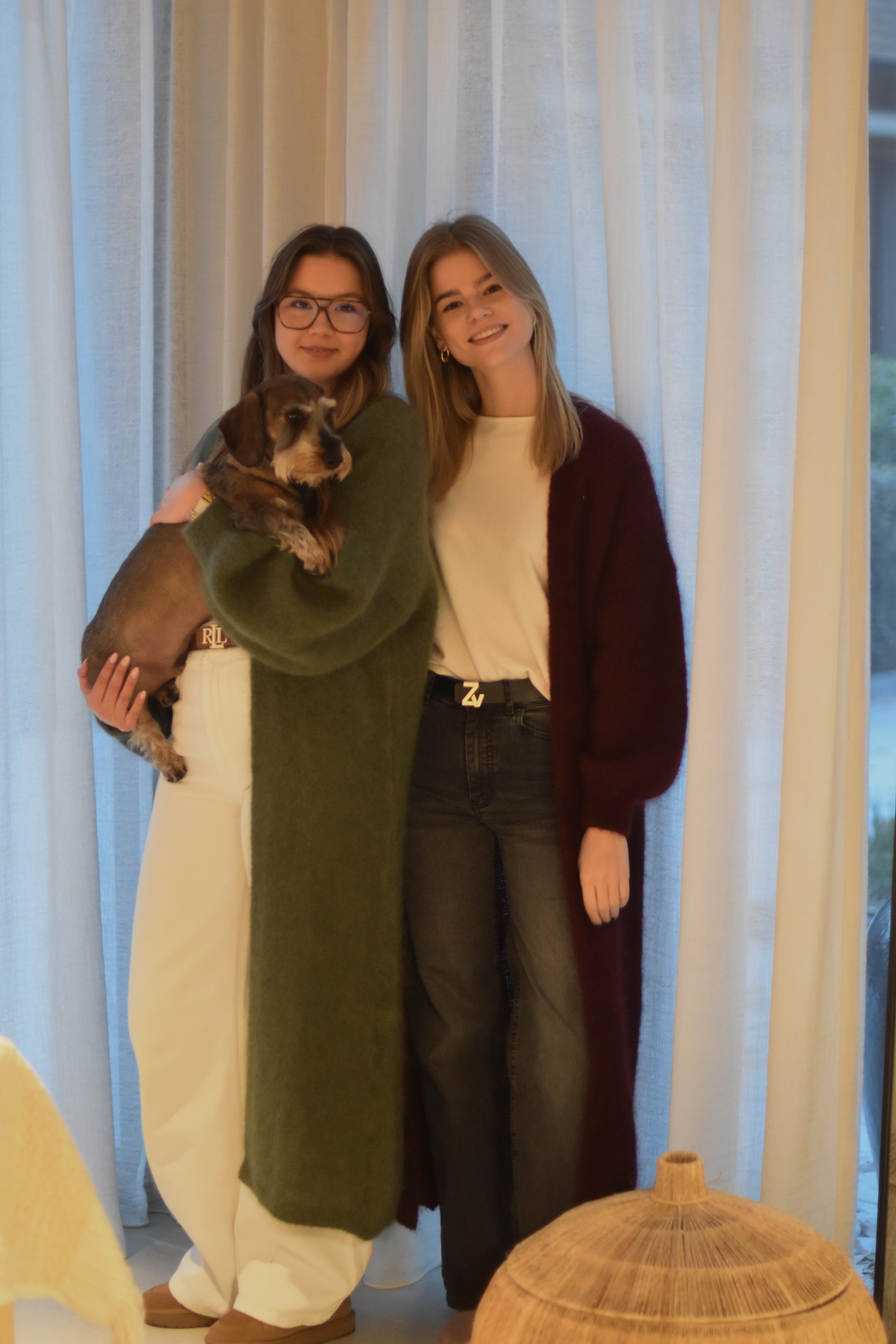 Bordeaux lange gilet