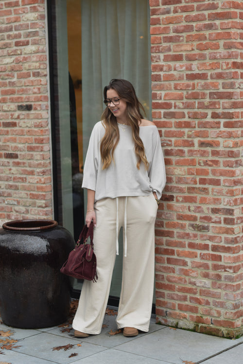 Beige trainingsbroek