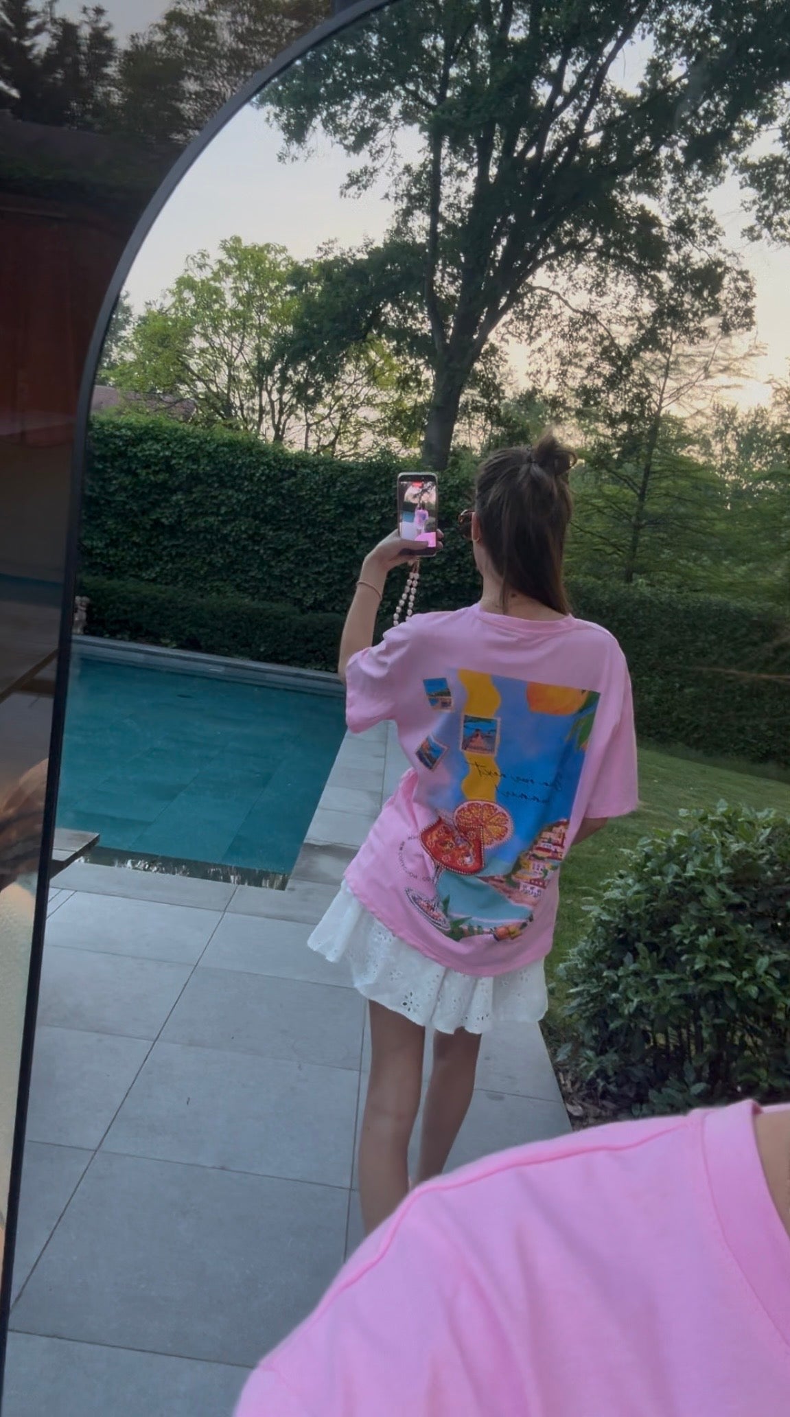 T-Shirt roze met print