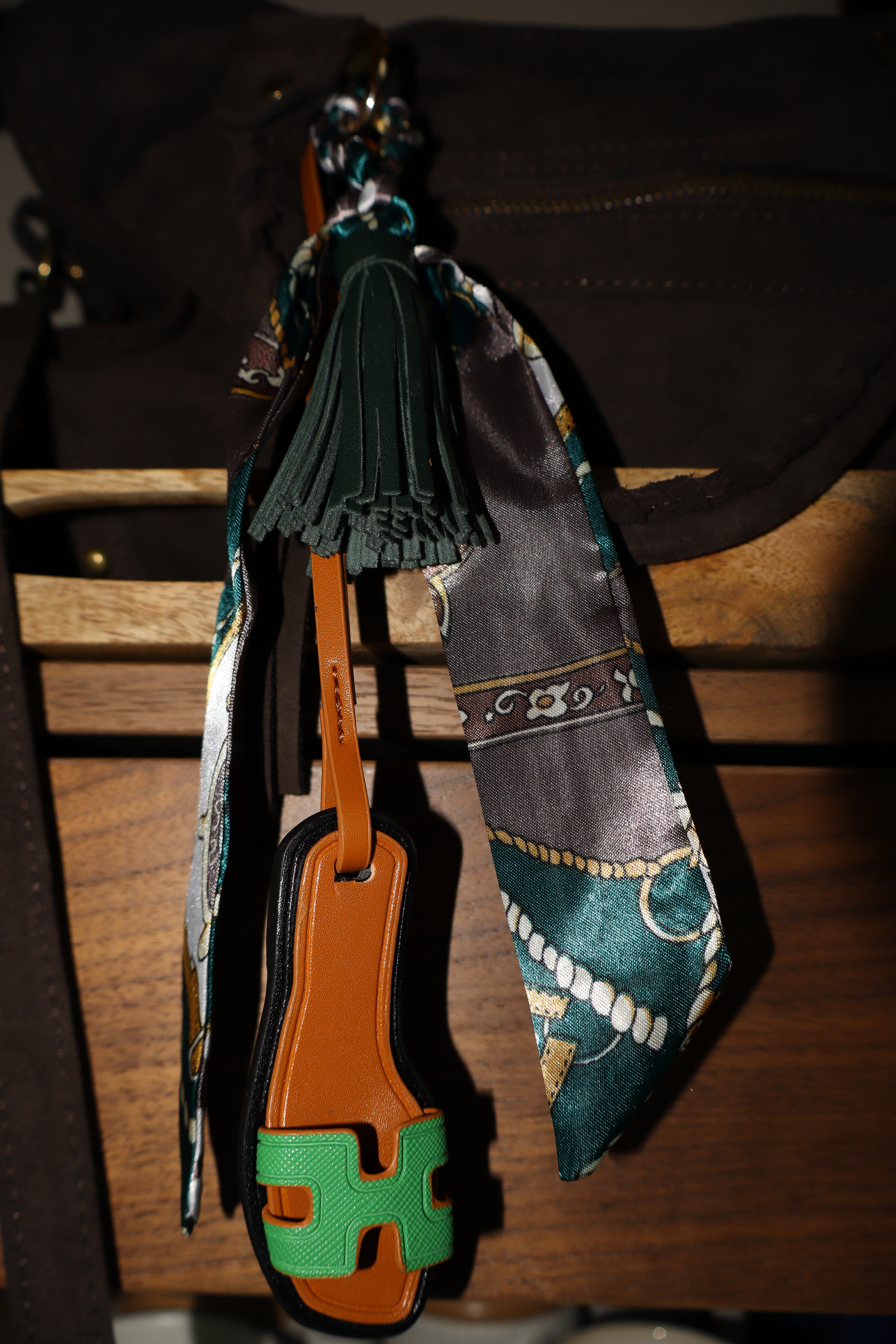 Bagcharm groen slippertje