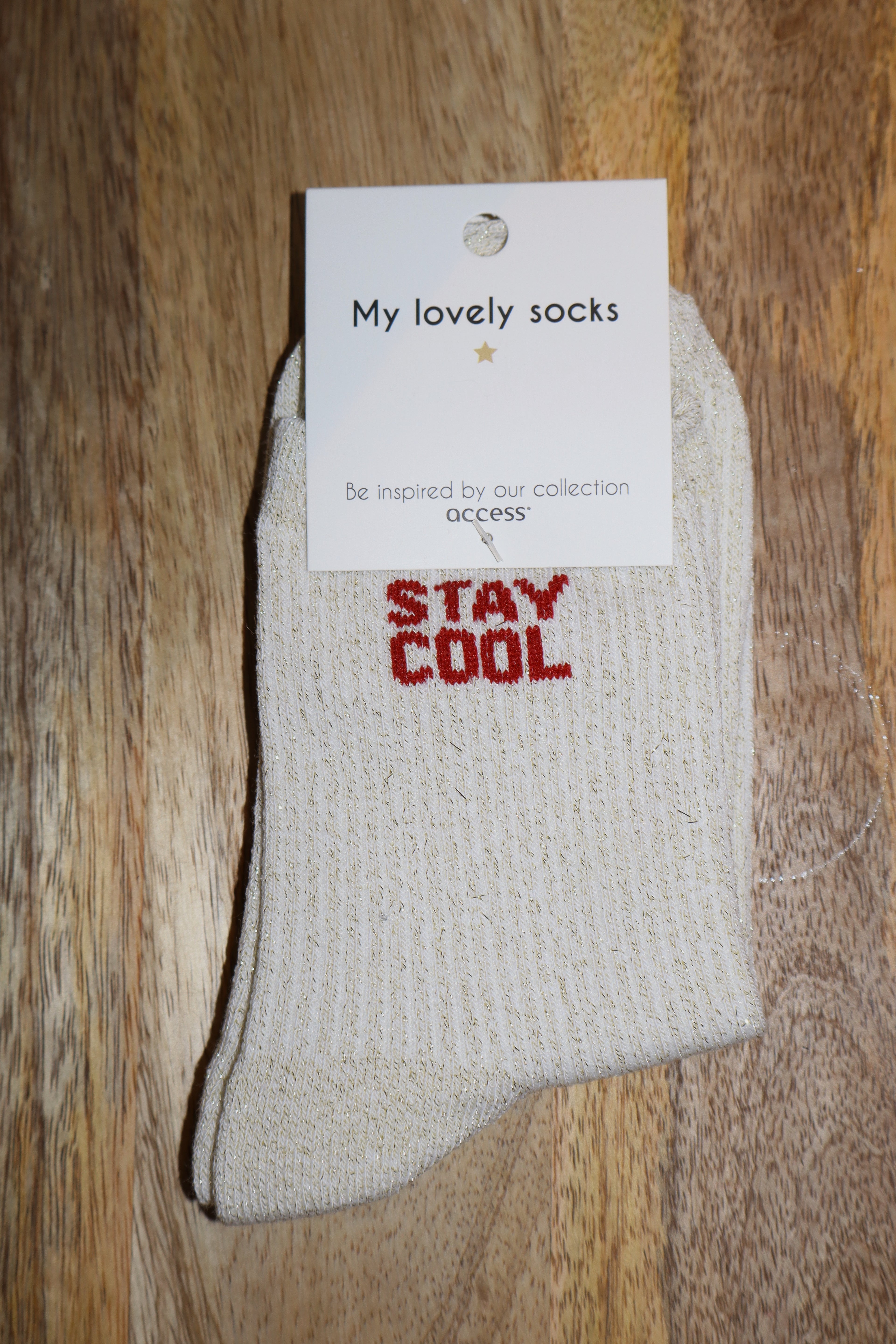 Witte glitter sokken