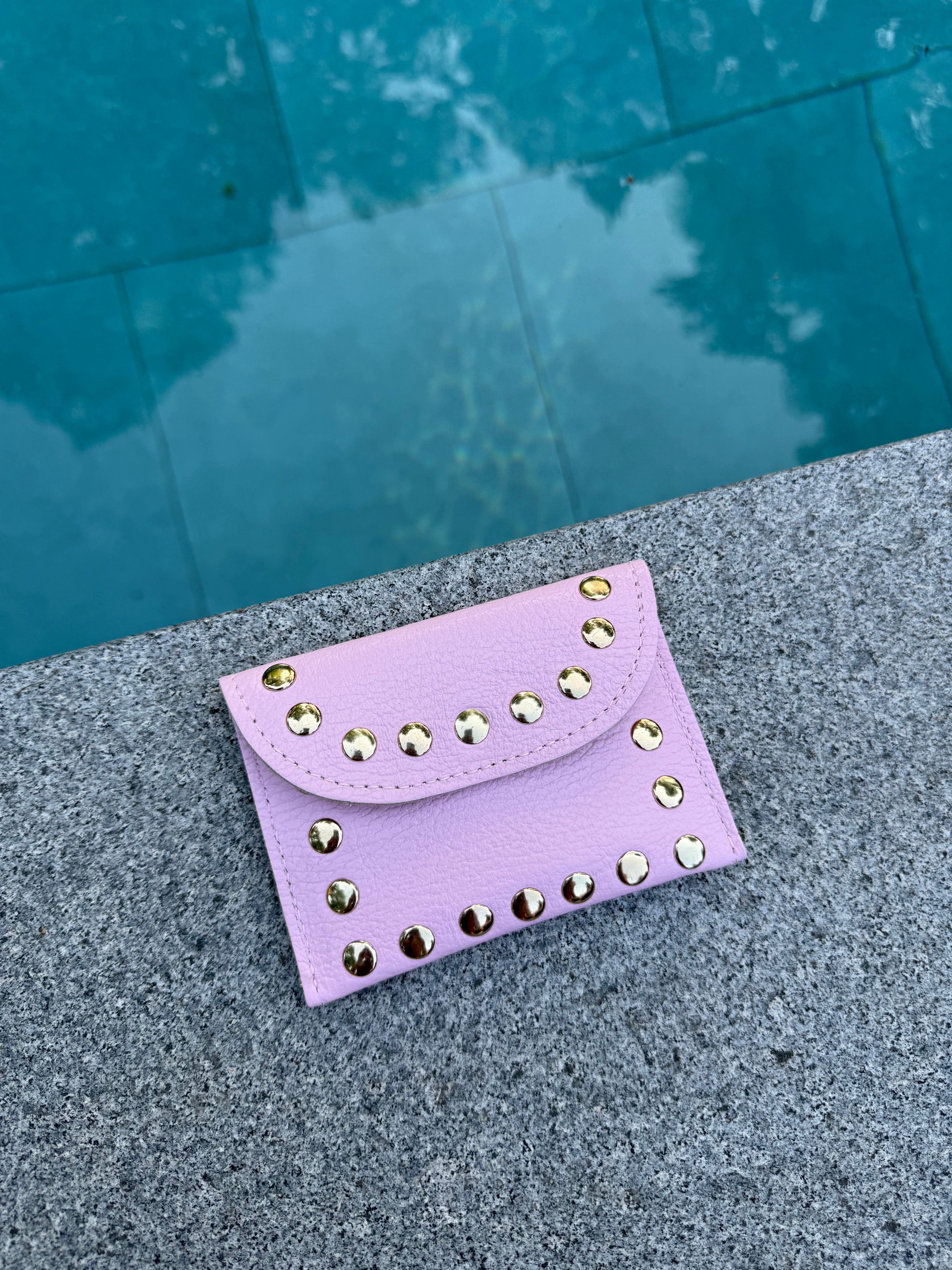 Portemonnee met roze studs
