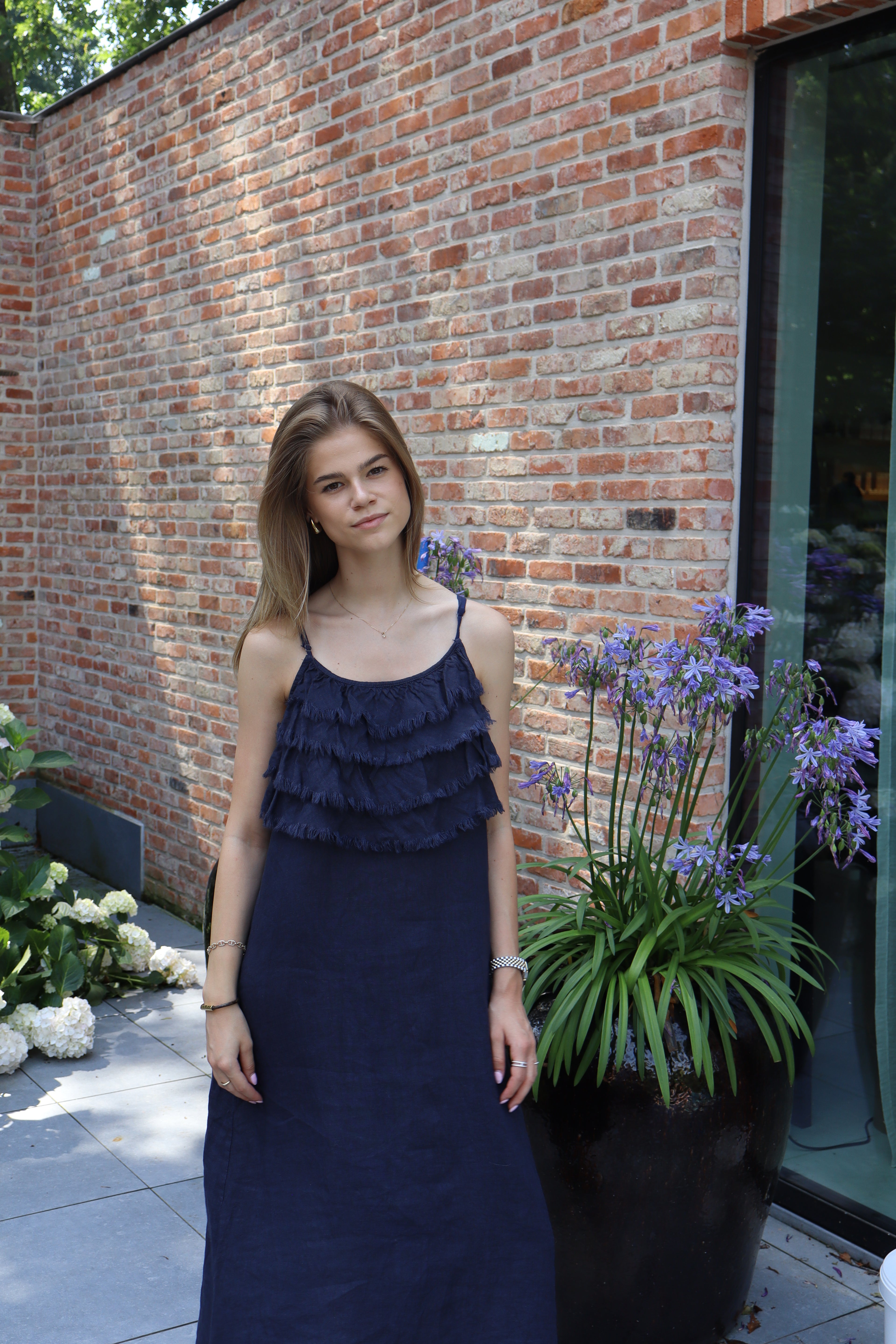 Kleedje: blauw en lang