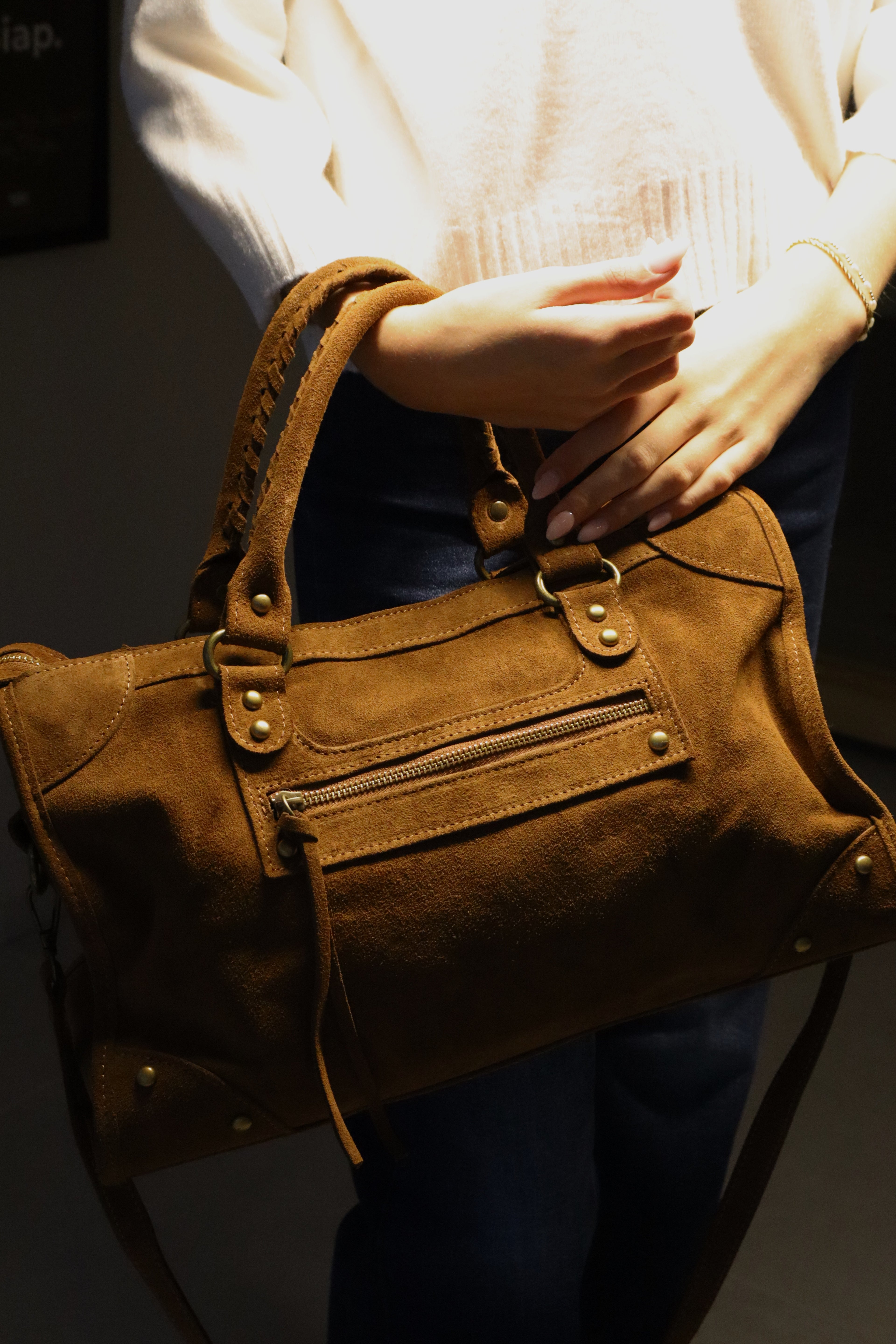 Licht bruine City Bag