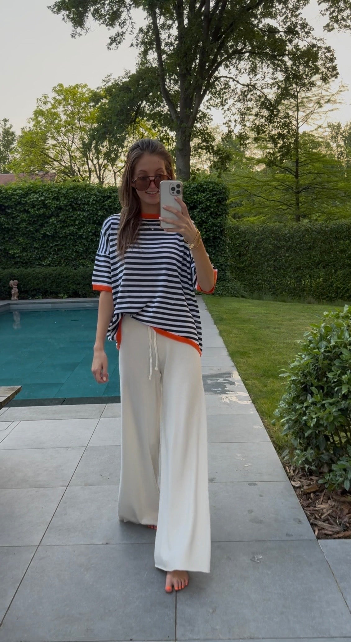 Witte zachte broek