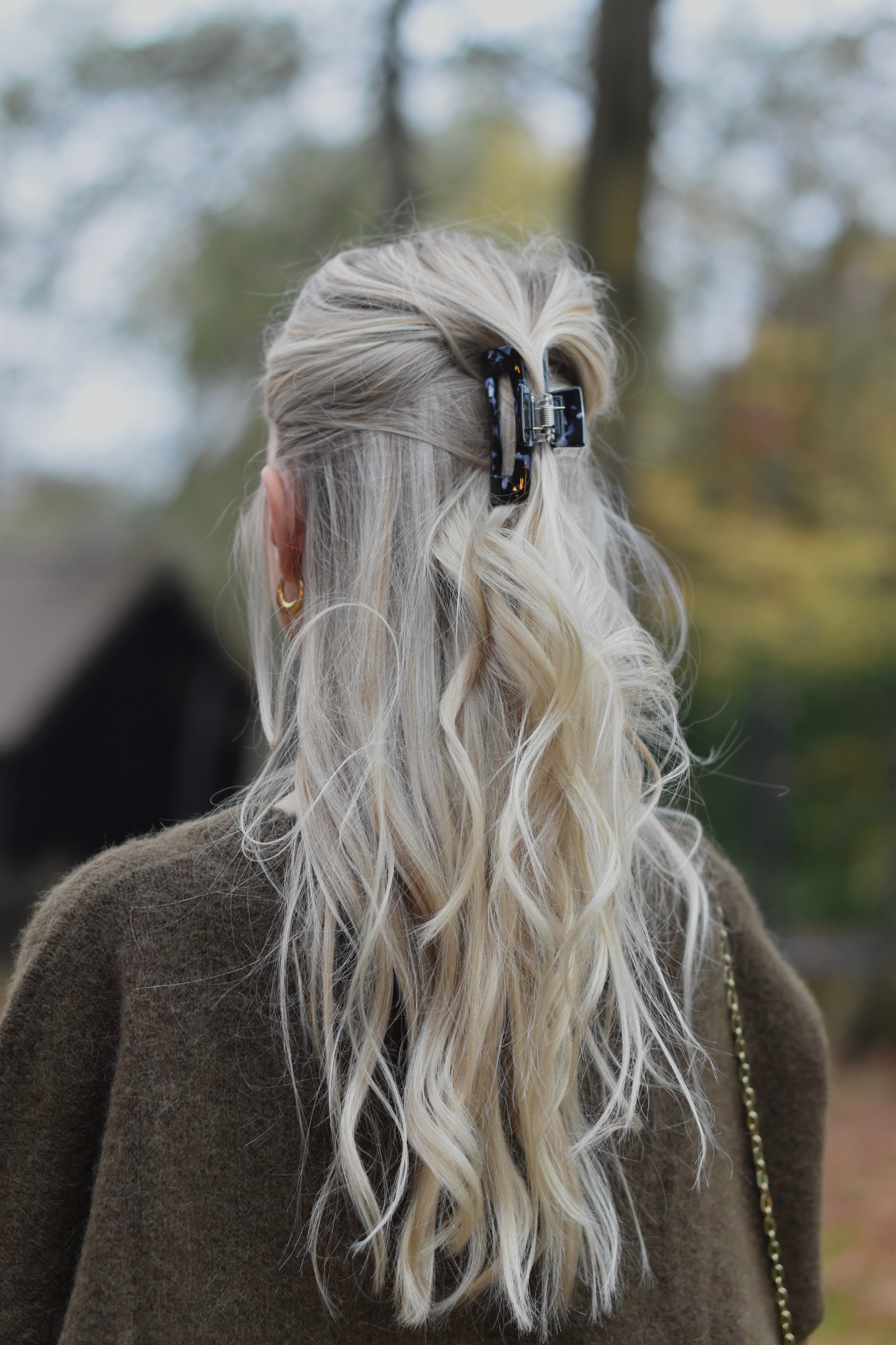 Donker blauwe Haarclip Medium