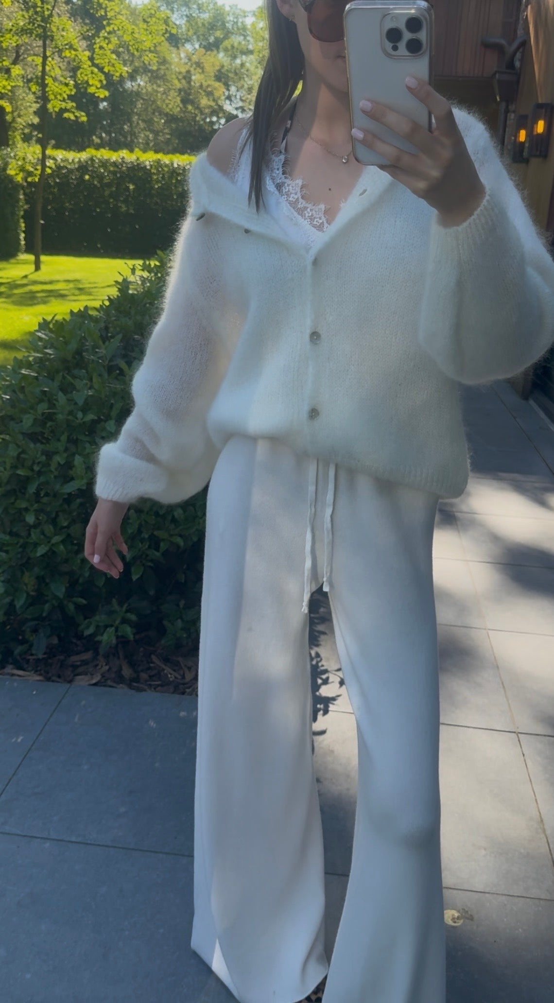 Witte zachte broek