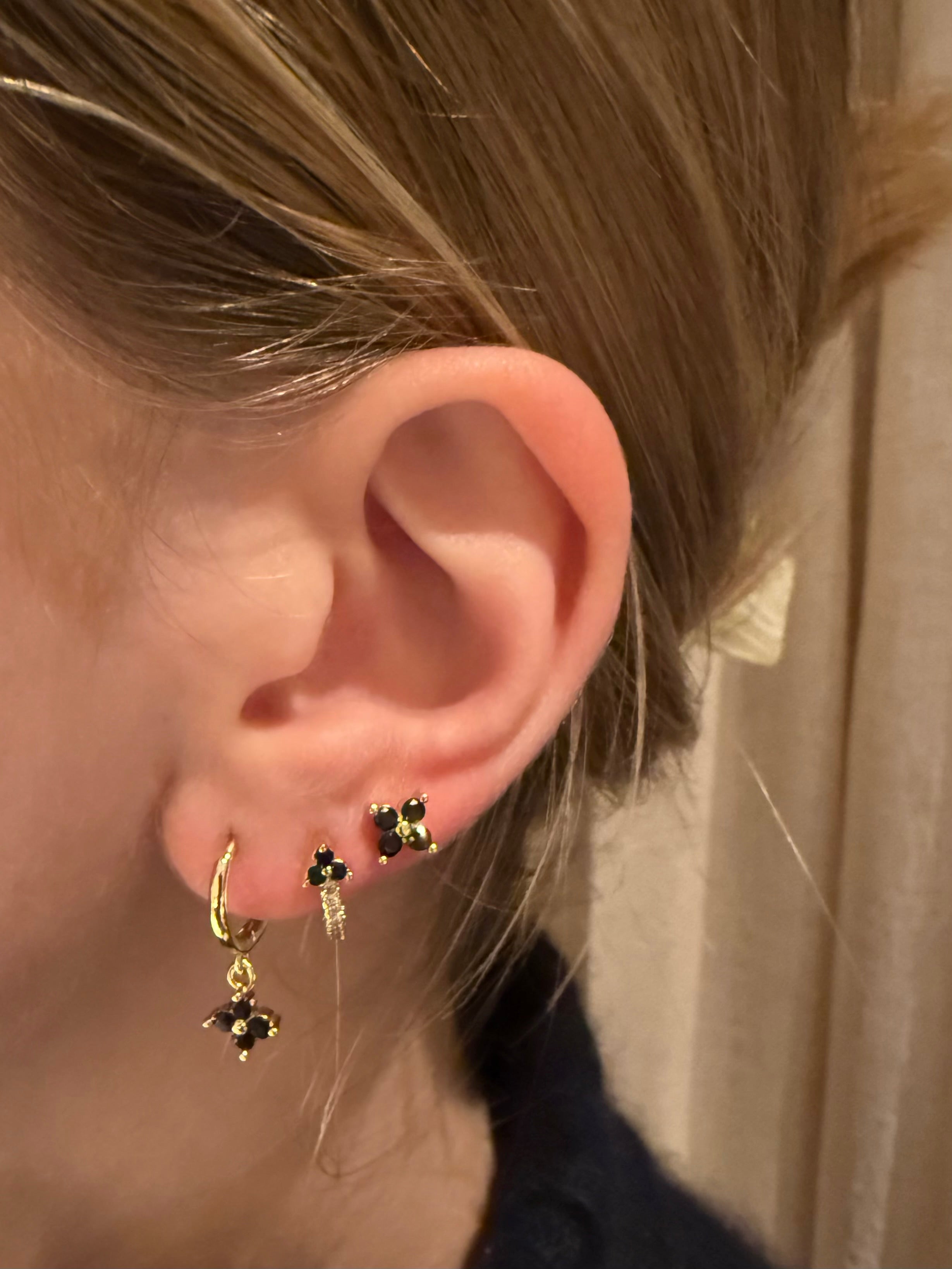 3-delige set oorbellen (Lea set gold)