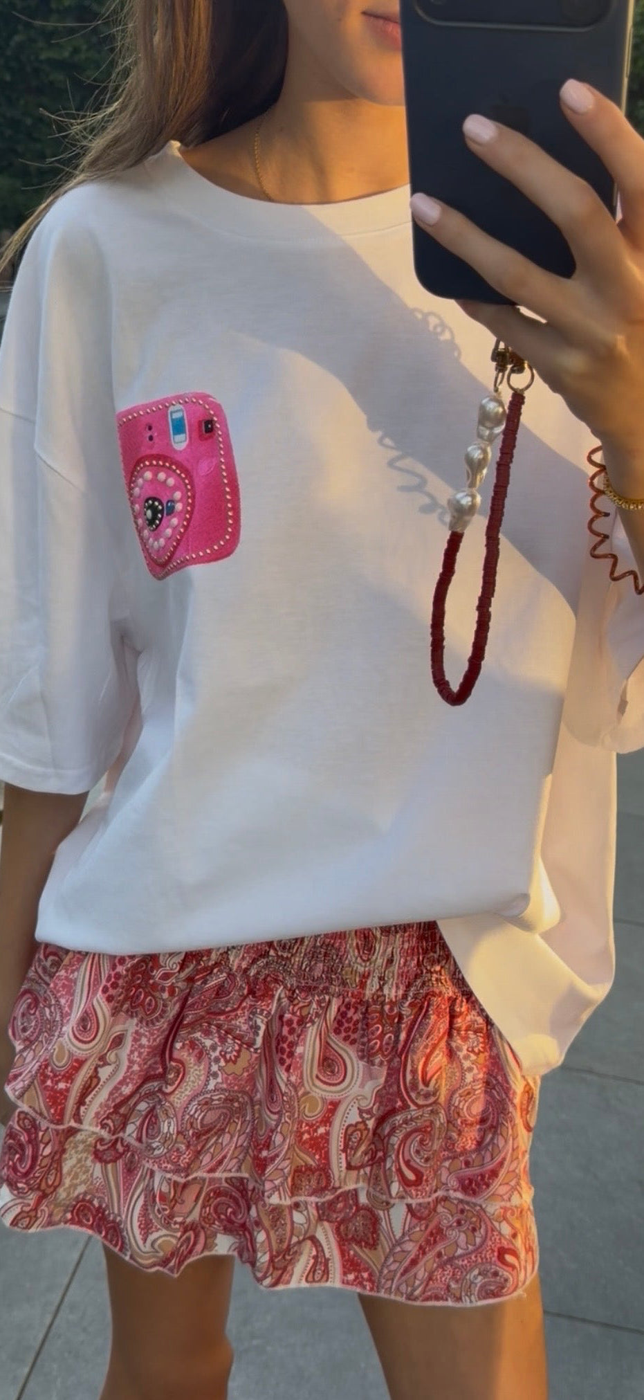 T Shirt wit met print