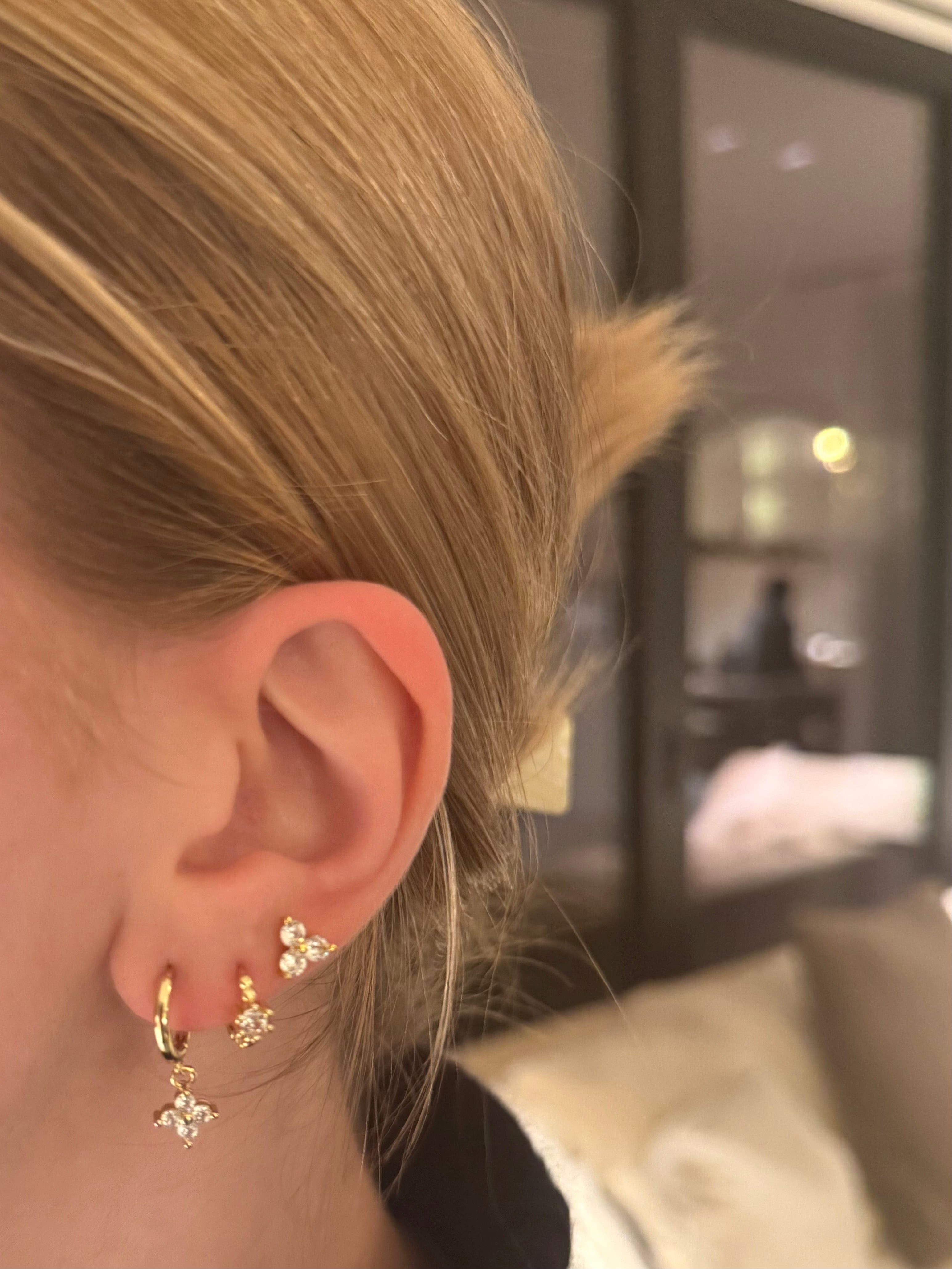 3-delige setje oorbellen (Babette set gold)