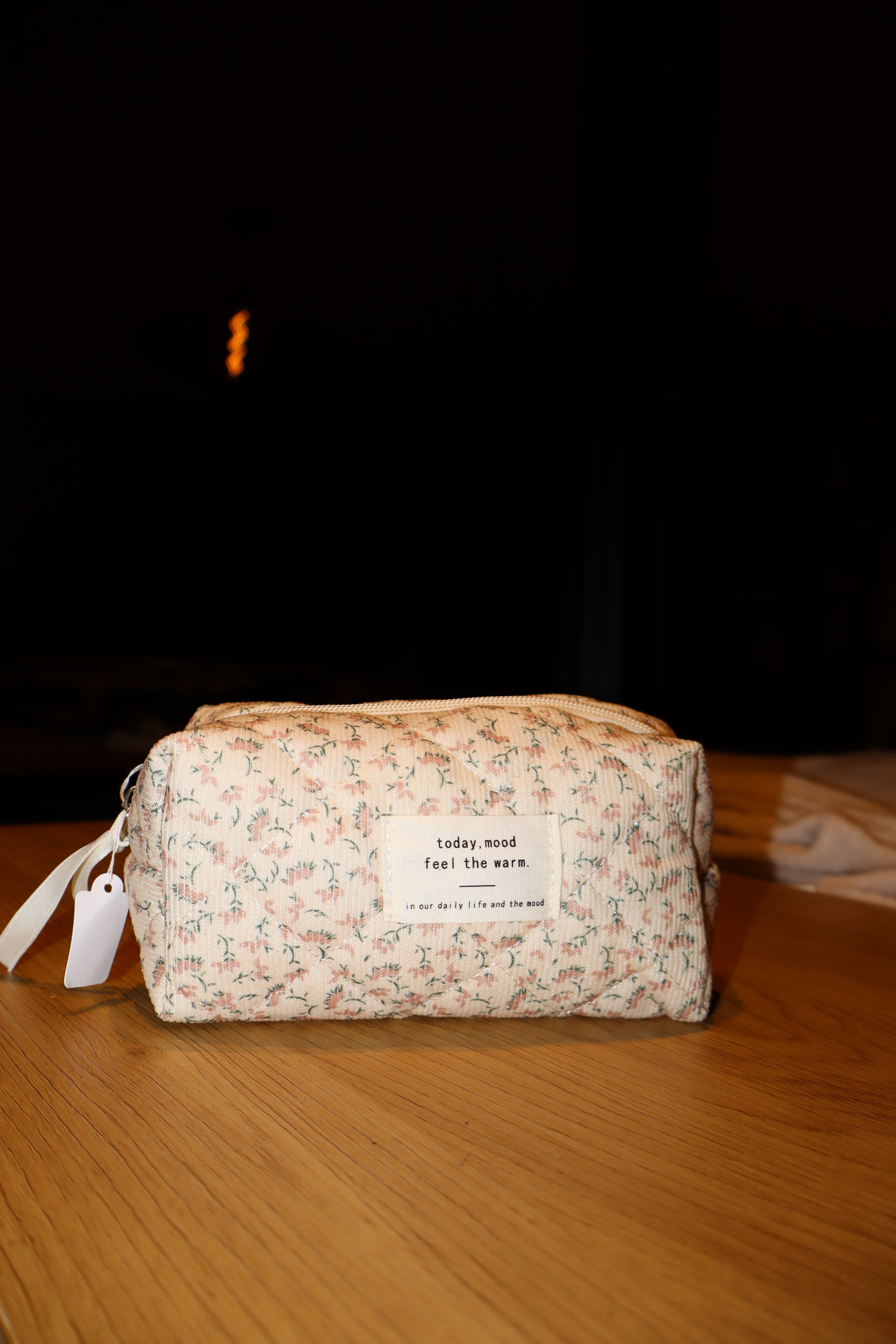 Toilettasje met rozebloemenprint