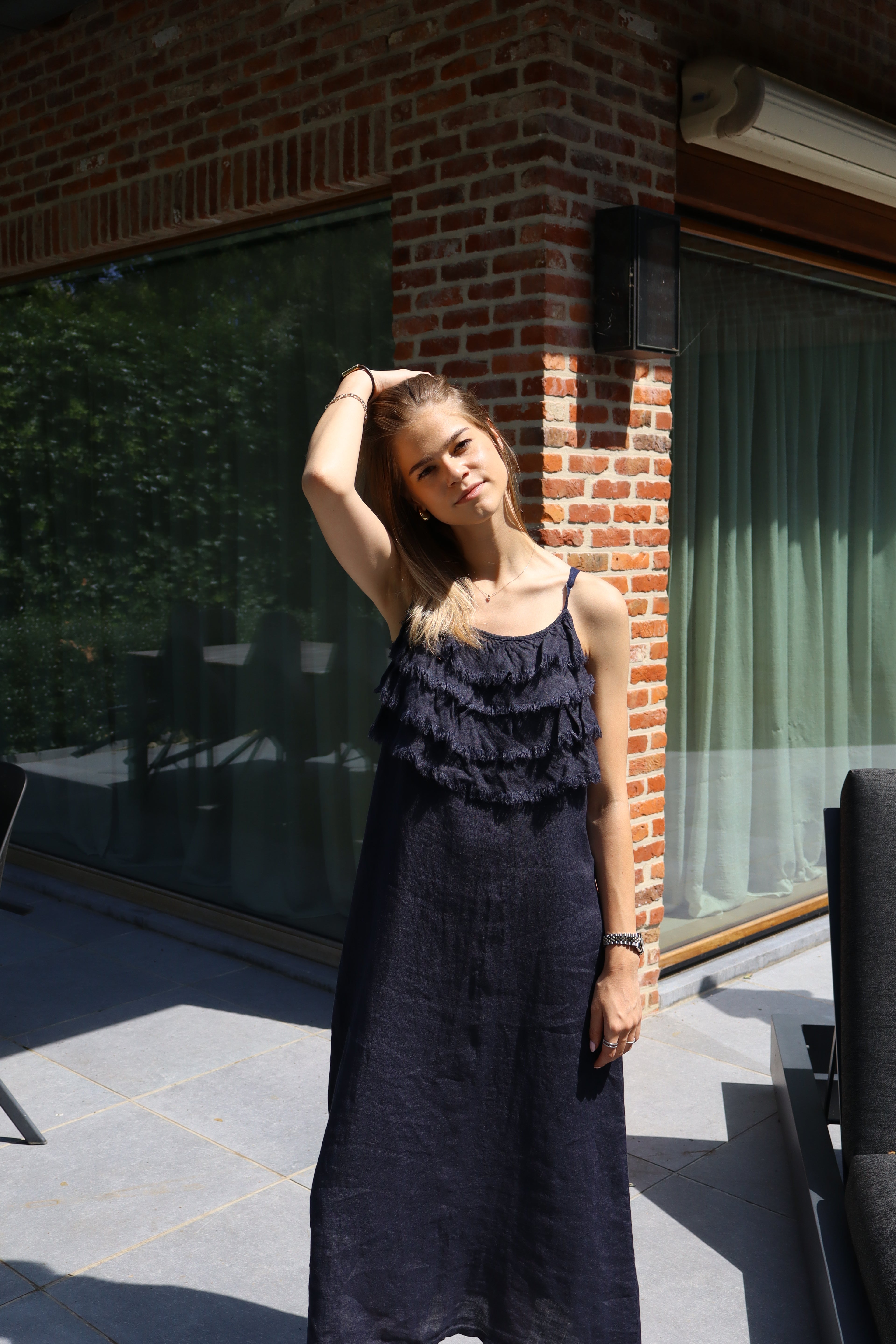 Kleedje: blauw en lang