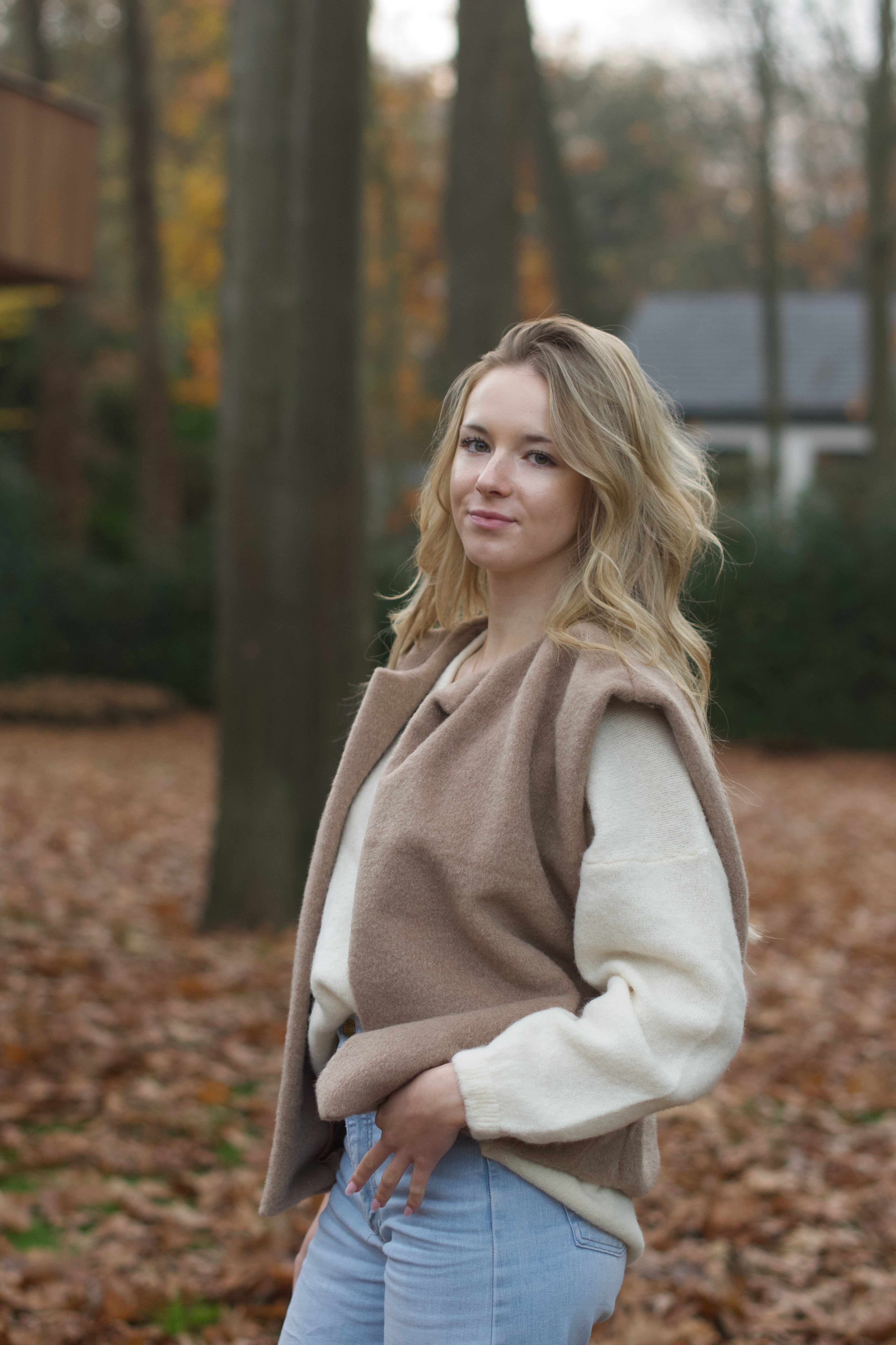 Licht bruine bodywarmer