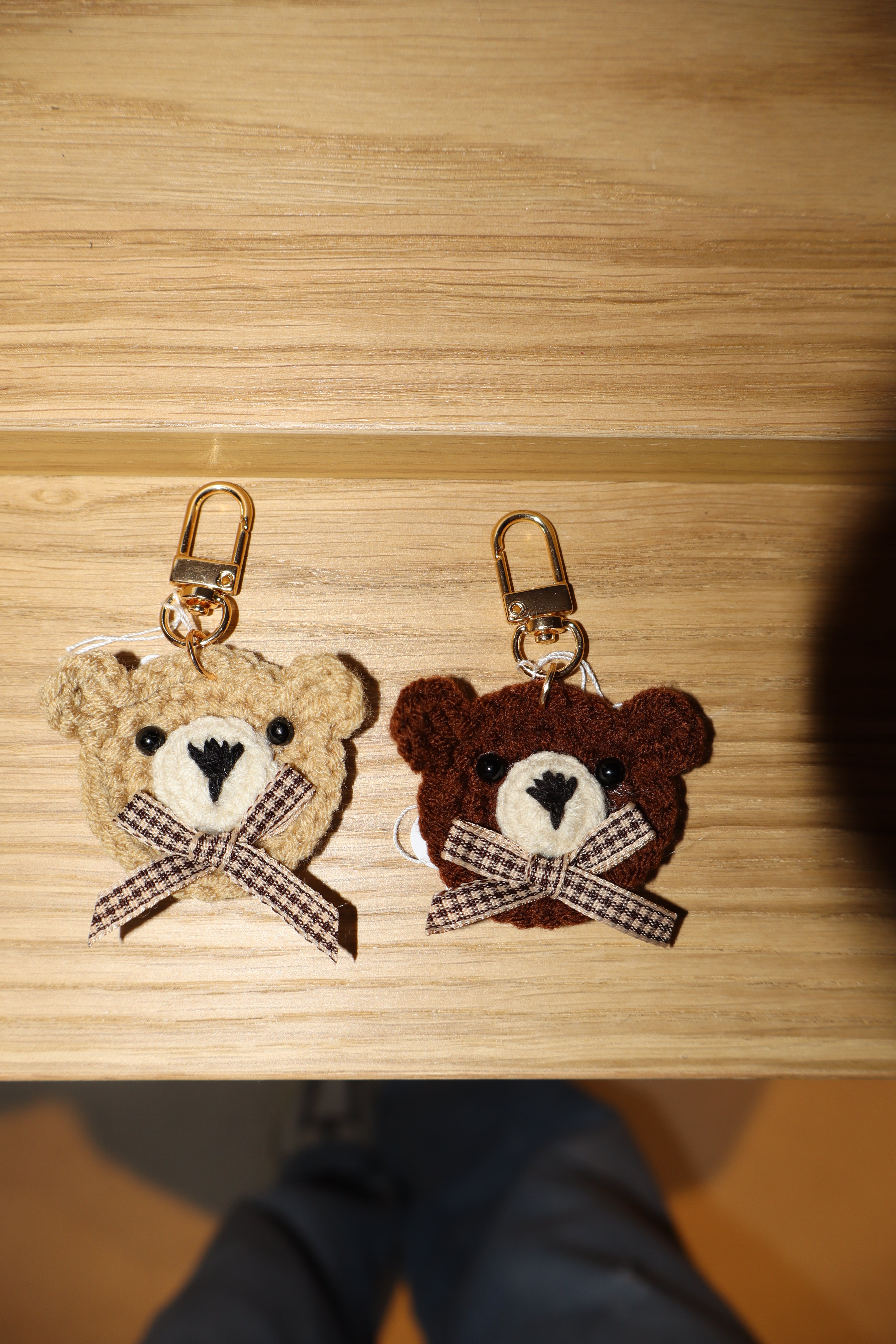 Bagcharm beige berenkopje