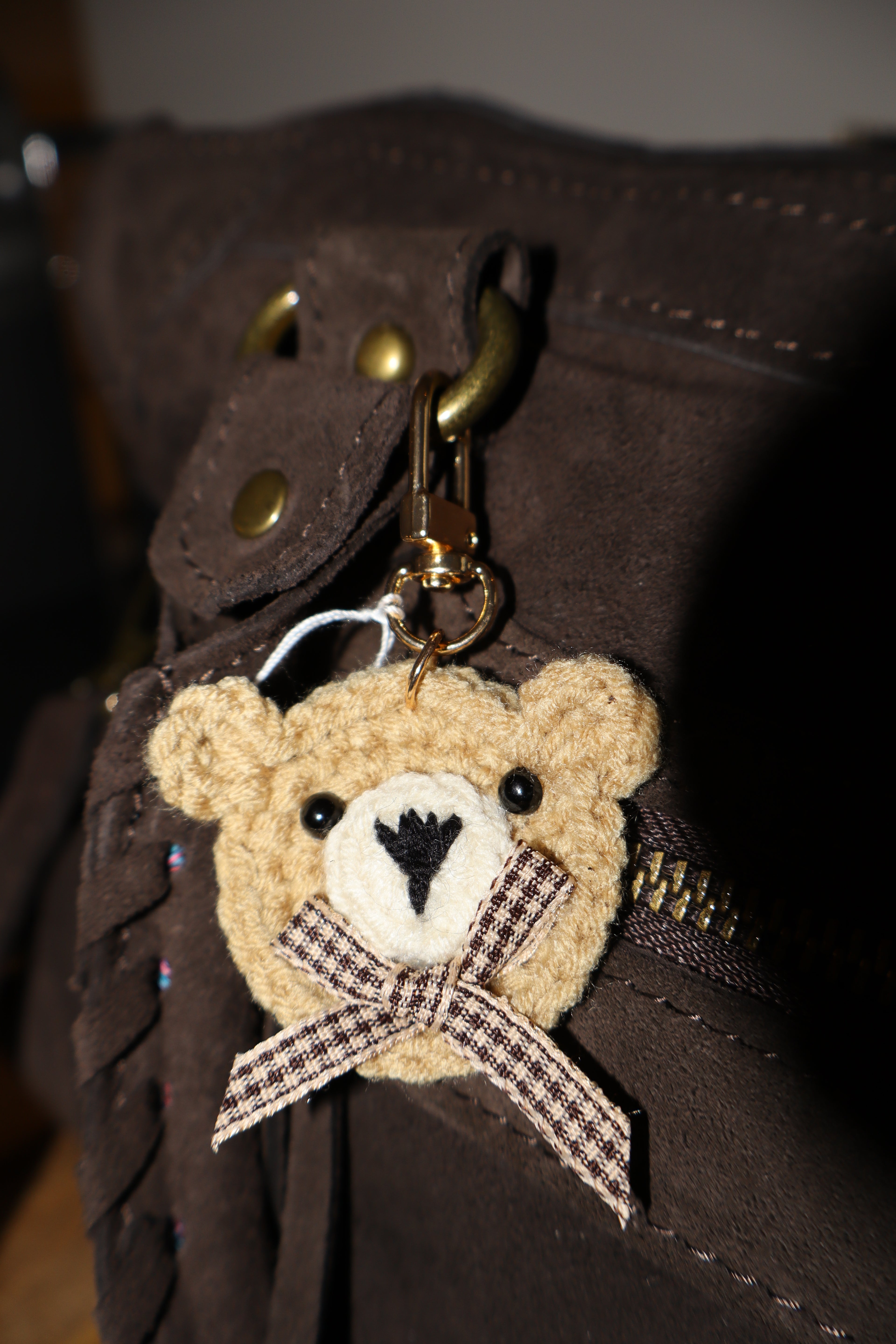 Bagcharm beige berenkopje