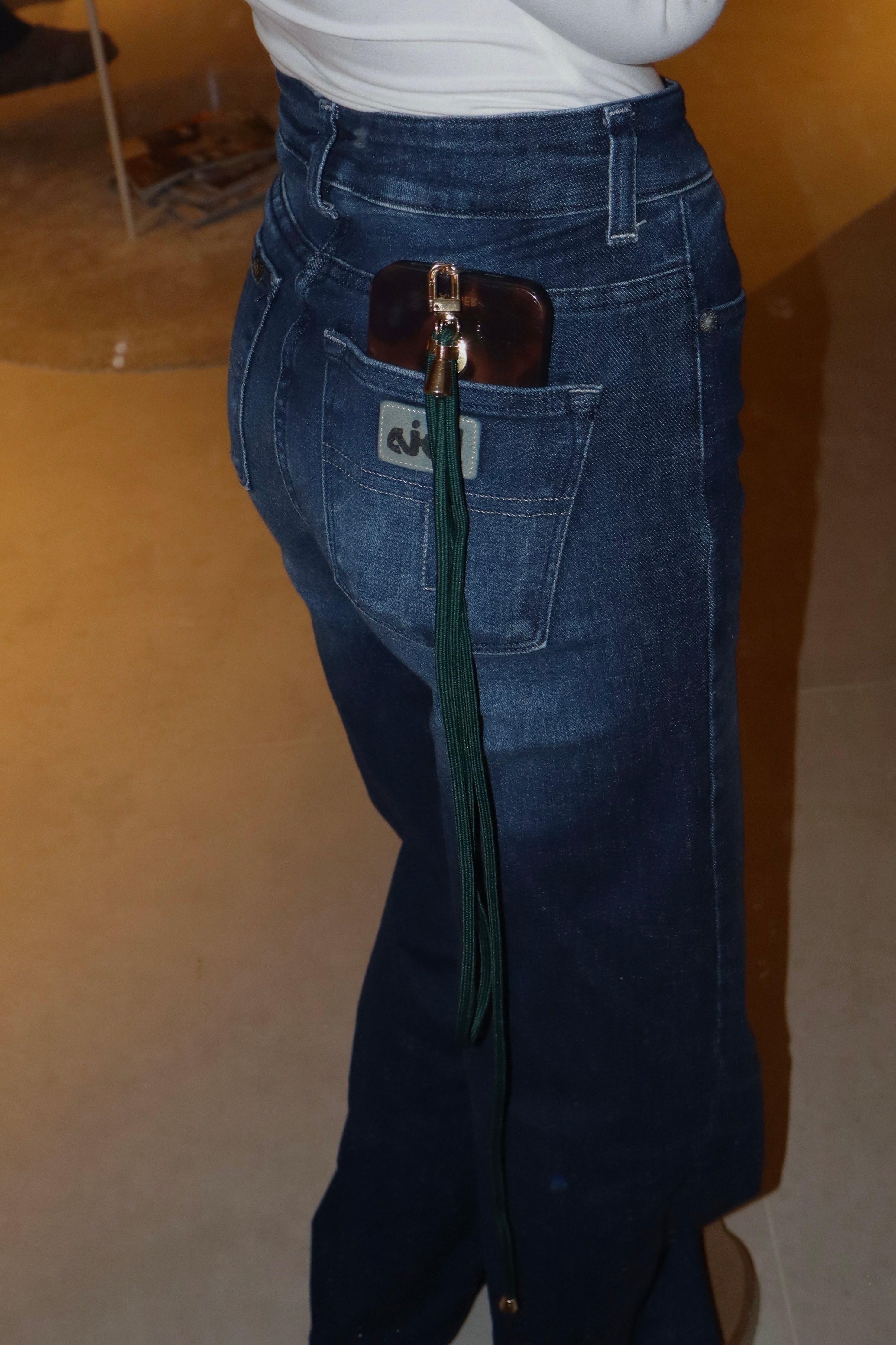 Groene telefoonkoord