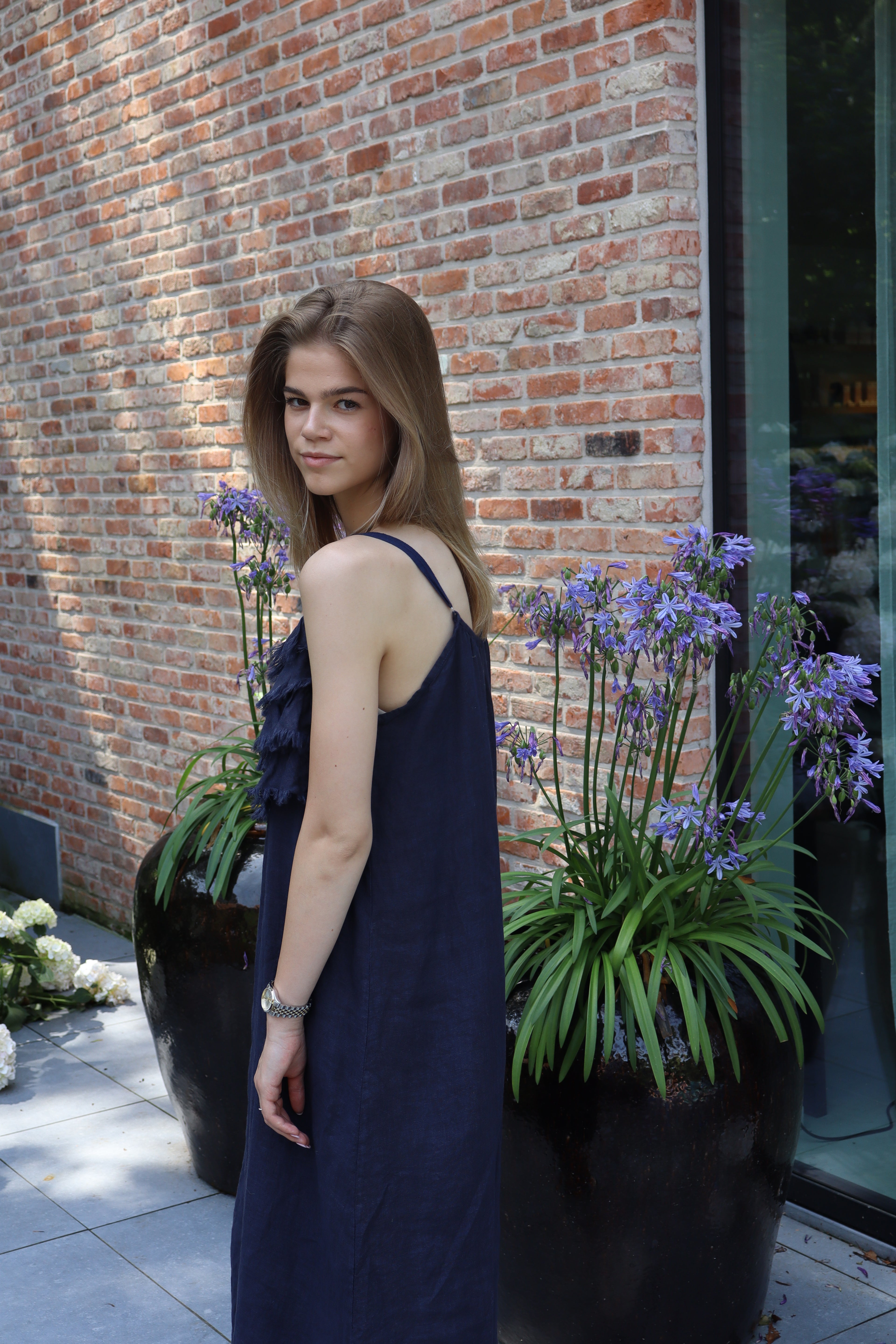 Kleedje: blauw en lang