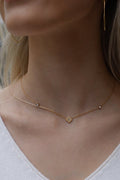 Ketting klavertje & diamantjes