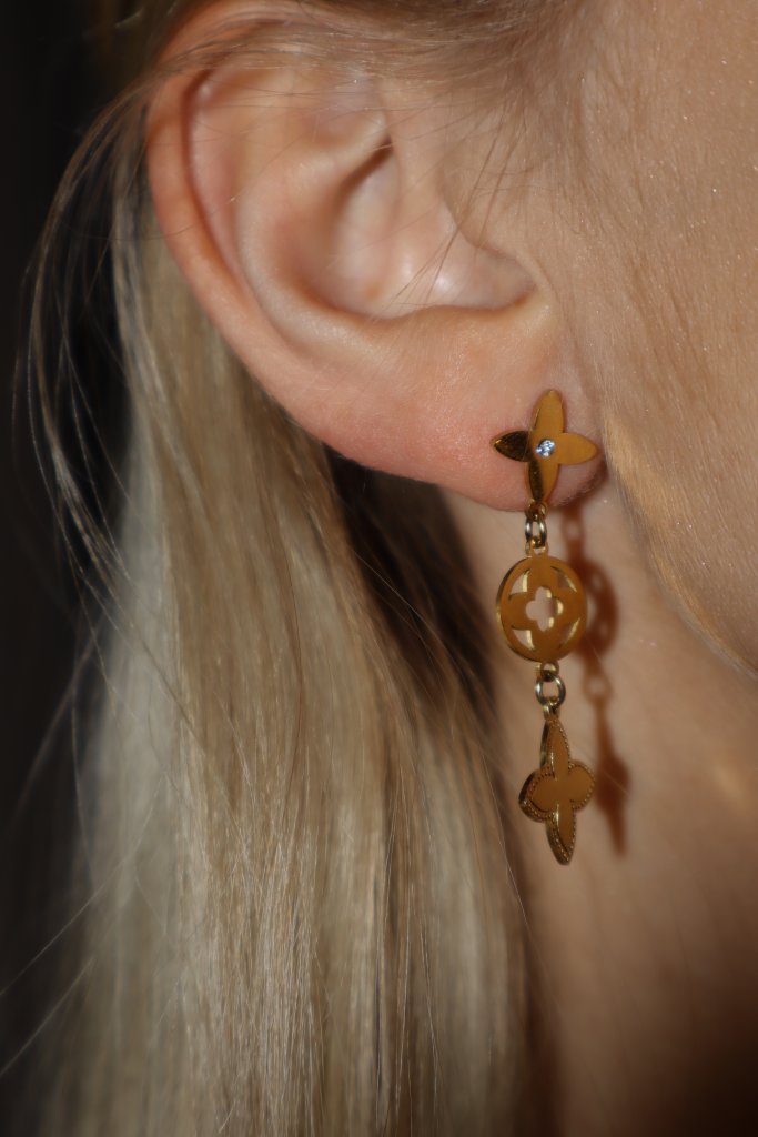 Oorbellen kruisje, rondje, krusje