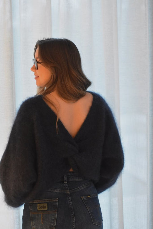Trui mohair knoop